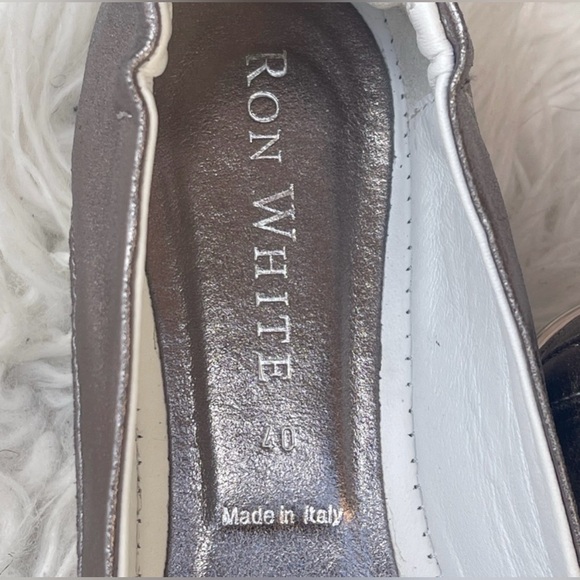 Ron White Women Natanya Mesh Metallic Pewter Ballet Flat Slip-on Shoes Sz 9.5/40 - Picture 11 of 14